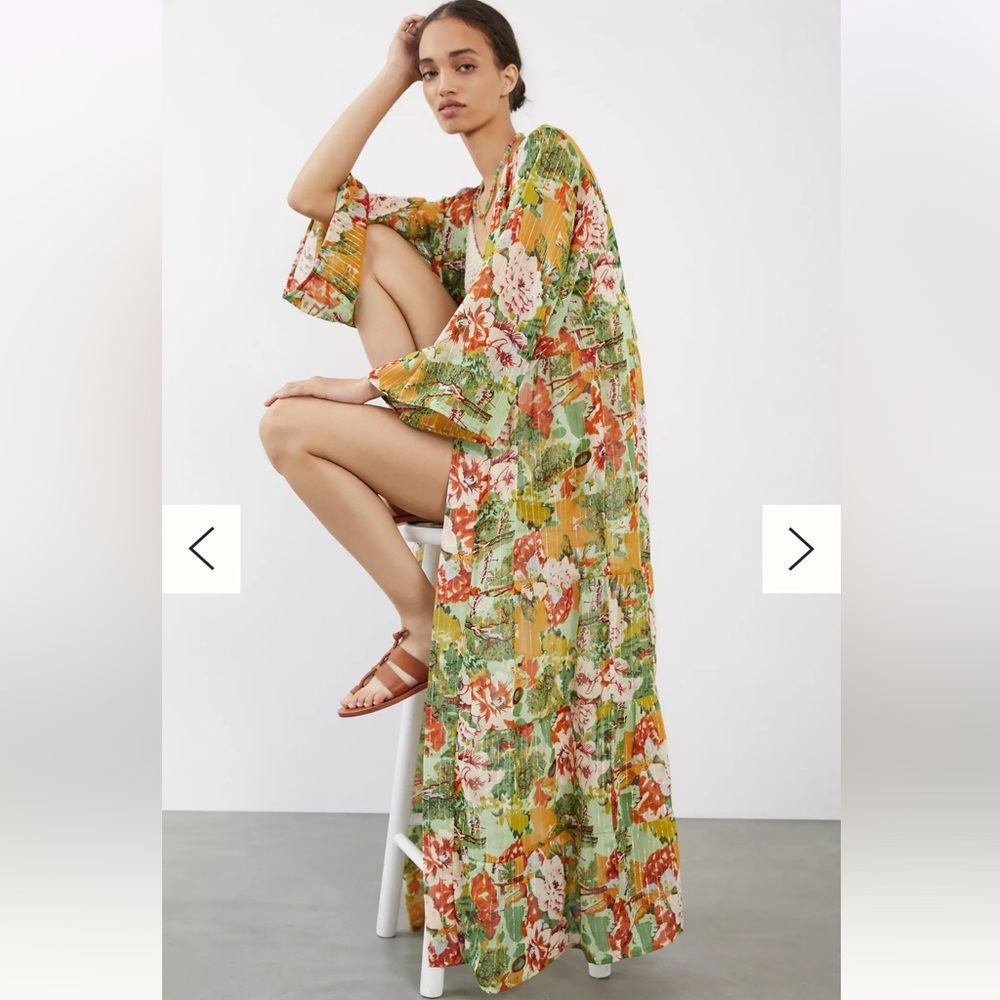 Anthropologie Floral Duster Kimono